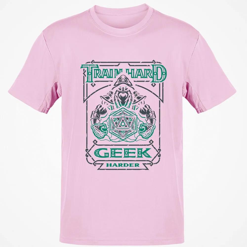 Train Hard, Geek Harder - Light Pink - 5