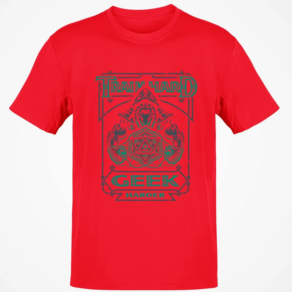 Train Hard, Geek Harder - Red - 10