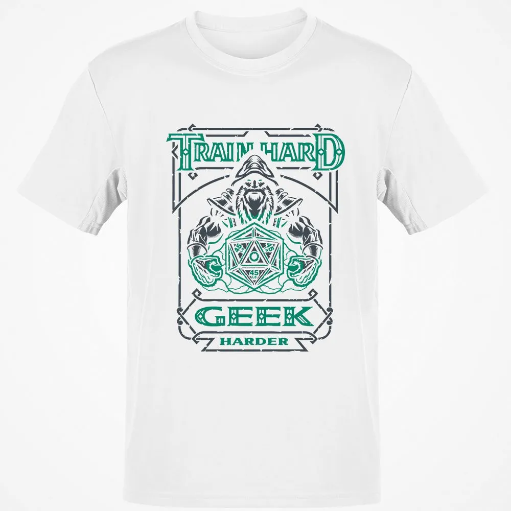 Train Hard, Geek Harder - White - 12