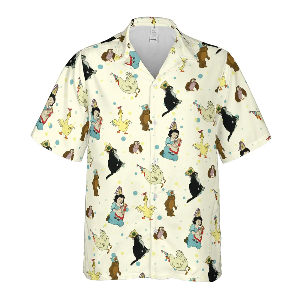 The Curious Cub and His Forest Friends Little Bear Hawaiian Shirt - 2