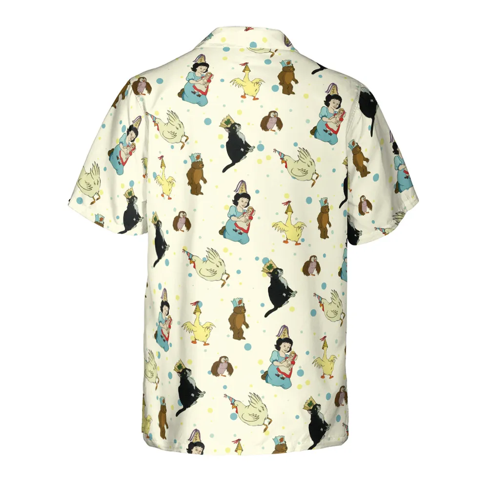 The Curious Cub and His Forest Friends Little Bear Hawaiian Shirt - 3