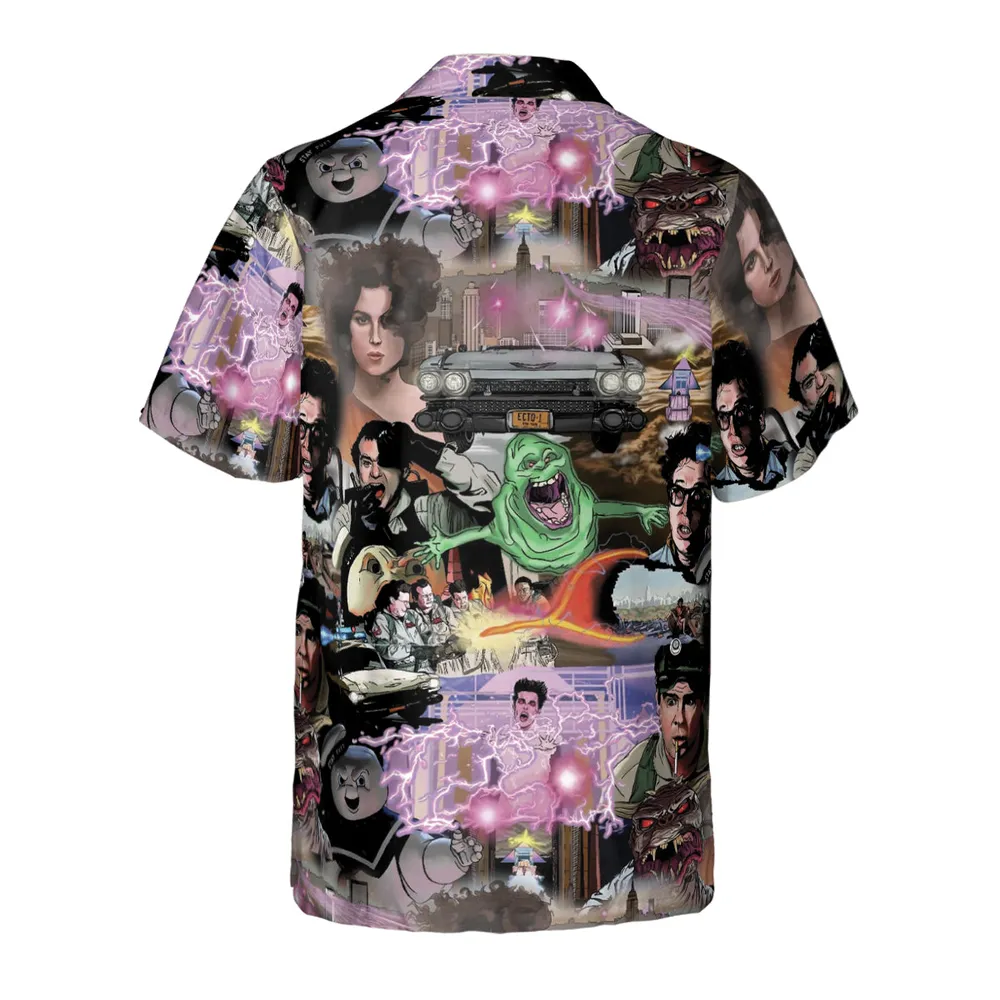 Ghostbusters Comic Style Montage Hawaiian Shirt - 3
