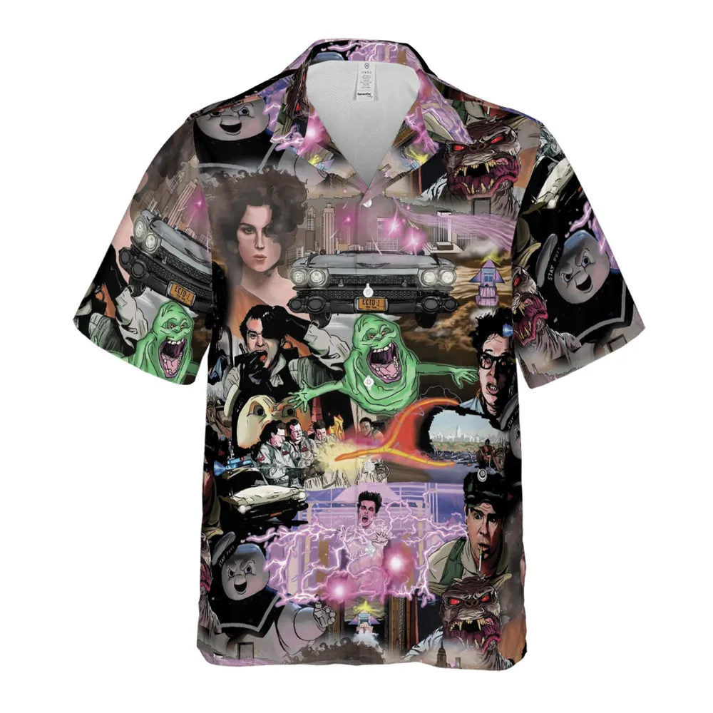 Ghostbusters Comic Style Montage Hawaiian Shirt - 2