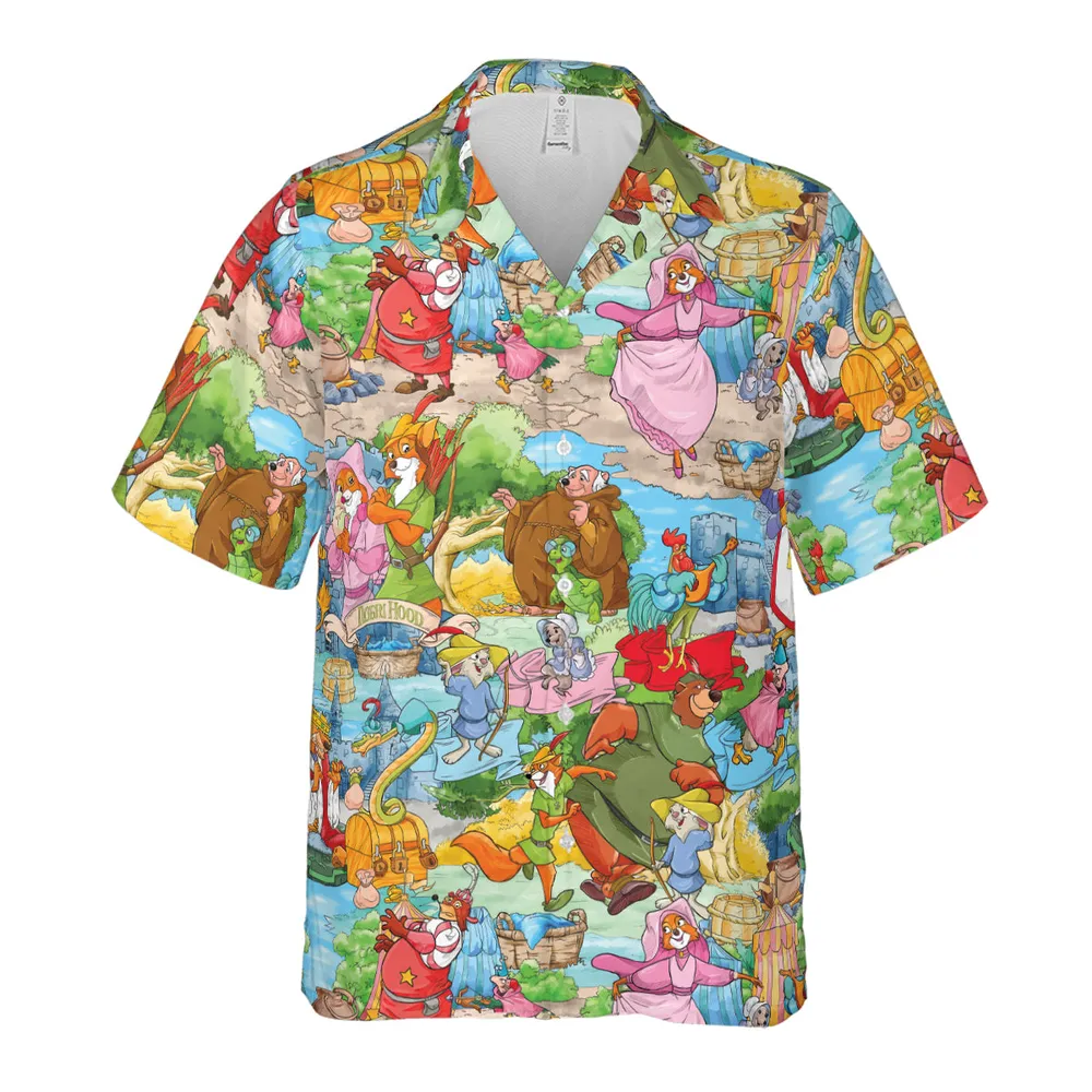 Archer Wood Plaid Robin Hood Hawaiian Shirt - 2