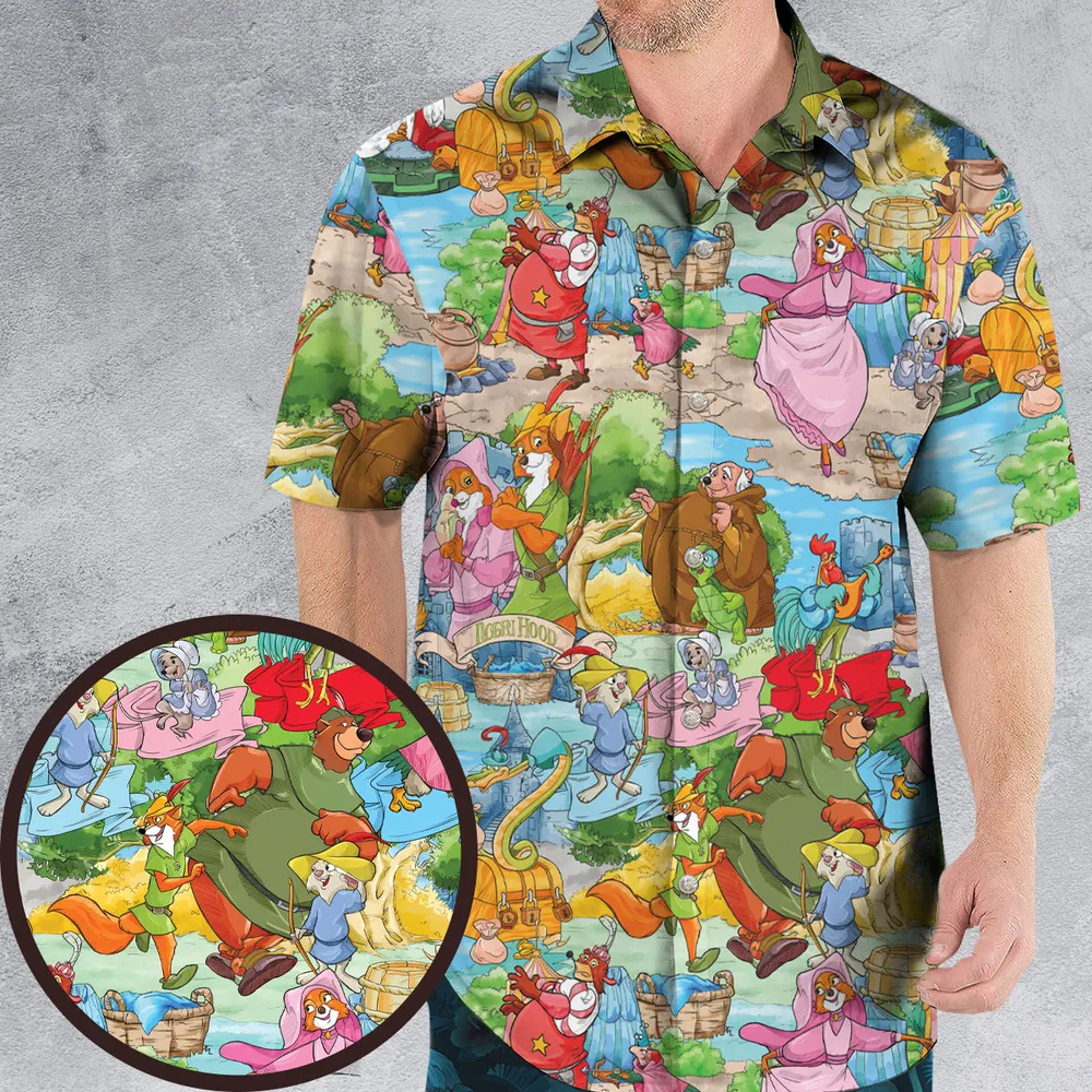 Archer Wood Plaid Robin Hood Hawaiian Shirt - 1