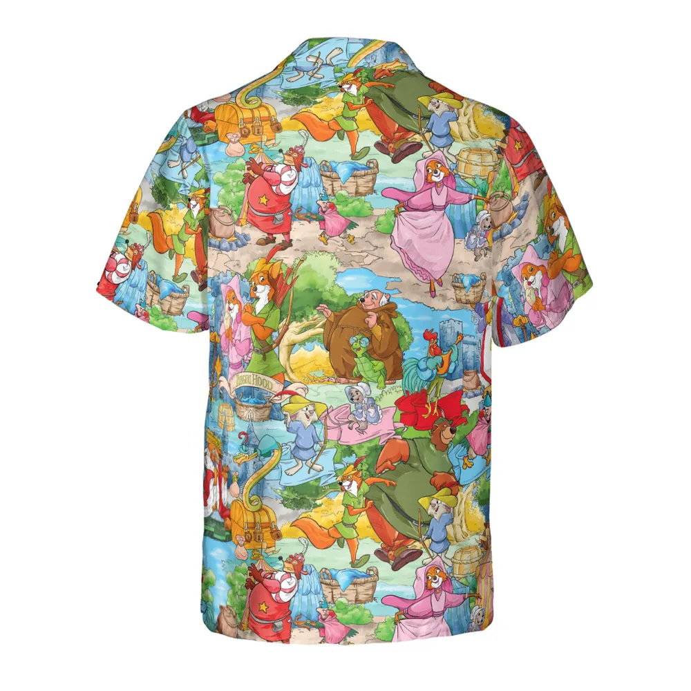 Archer Wood Plaid Robin Hood Hawaiian Shirt - 3