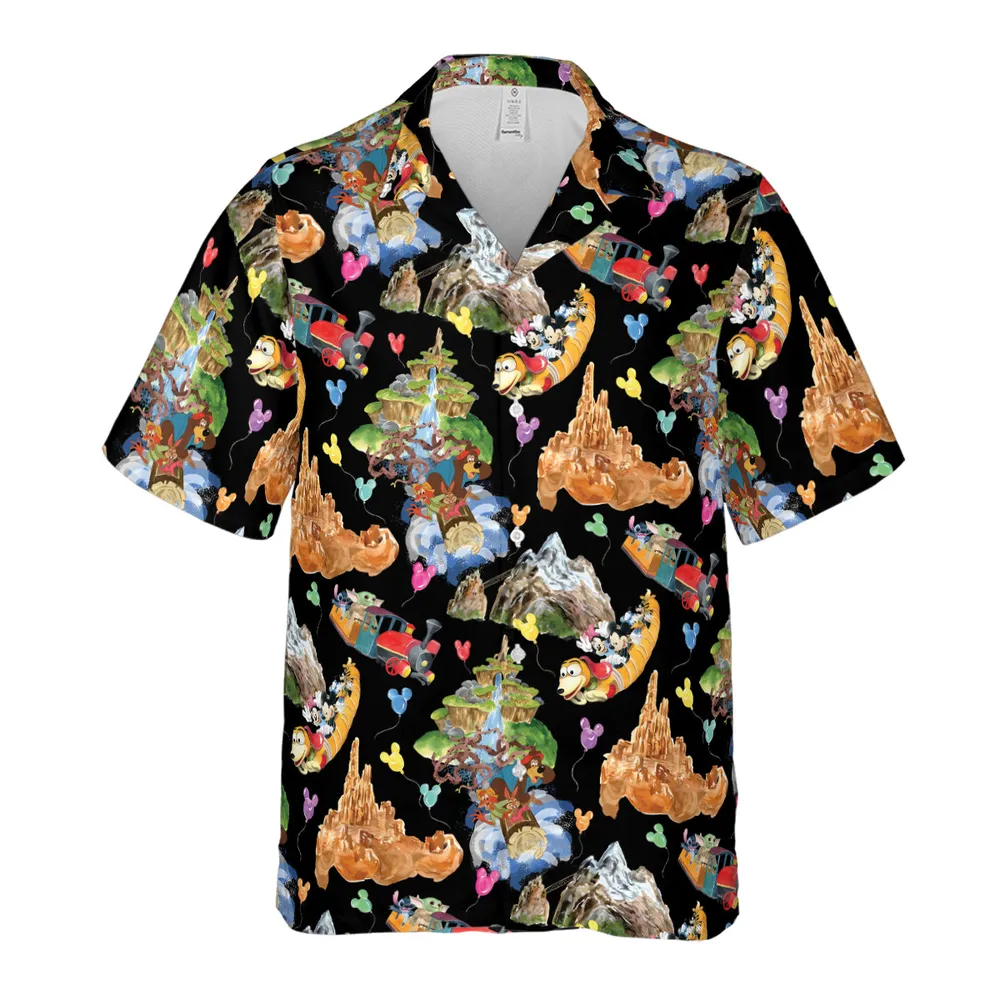 Mountain Magic Kingdom Parks Hawaiian Shirt - 2