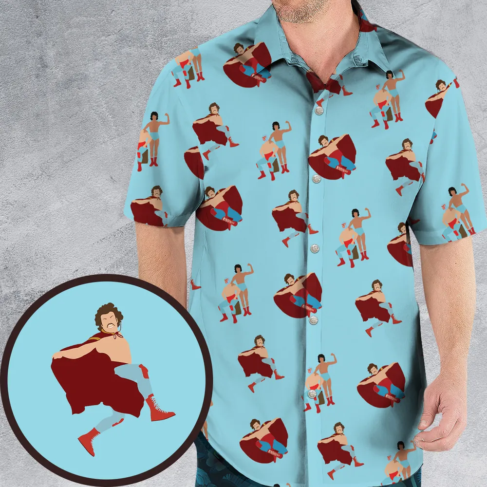 Wrestle Style Nacho Libre Hawaiian Shirt - 1