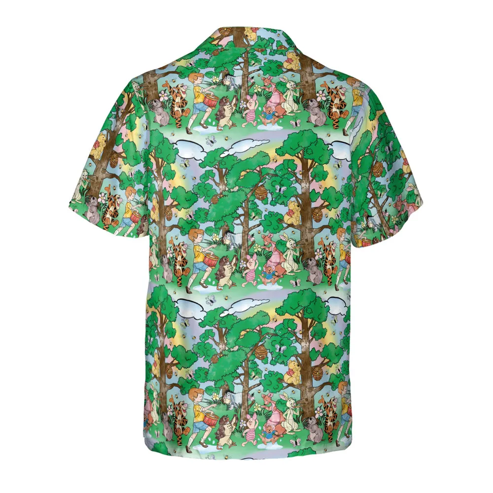 Bear and Friends Winnie the Pooh Hawaiian Shirt - 3