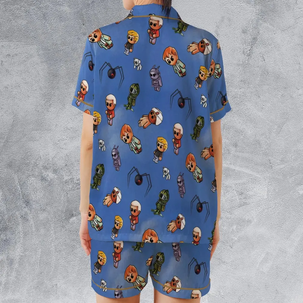 Johnny Quest Pooterbellies Satin Short-Sleeve Pajamas Set - 2