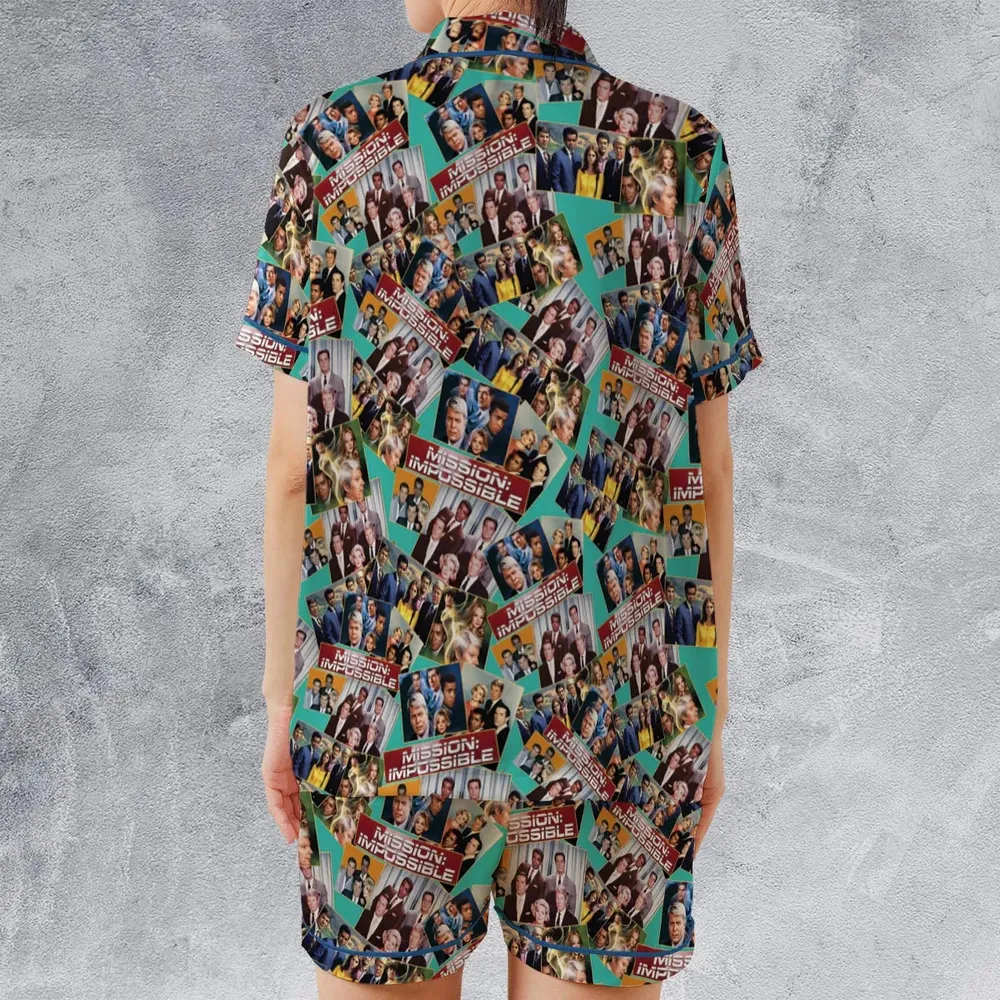 Spy Life Mission Impossible Satin Short-Sleeve Pajamas Set - 2