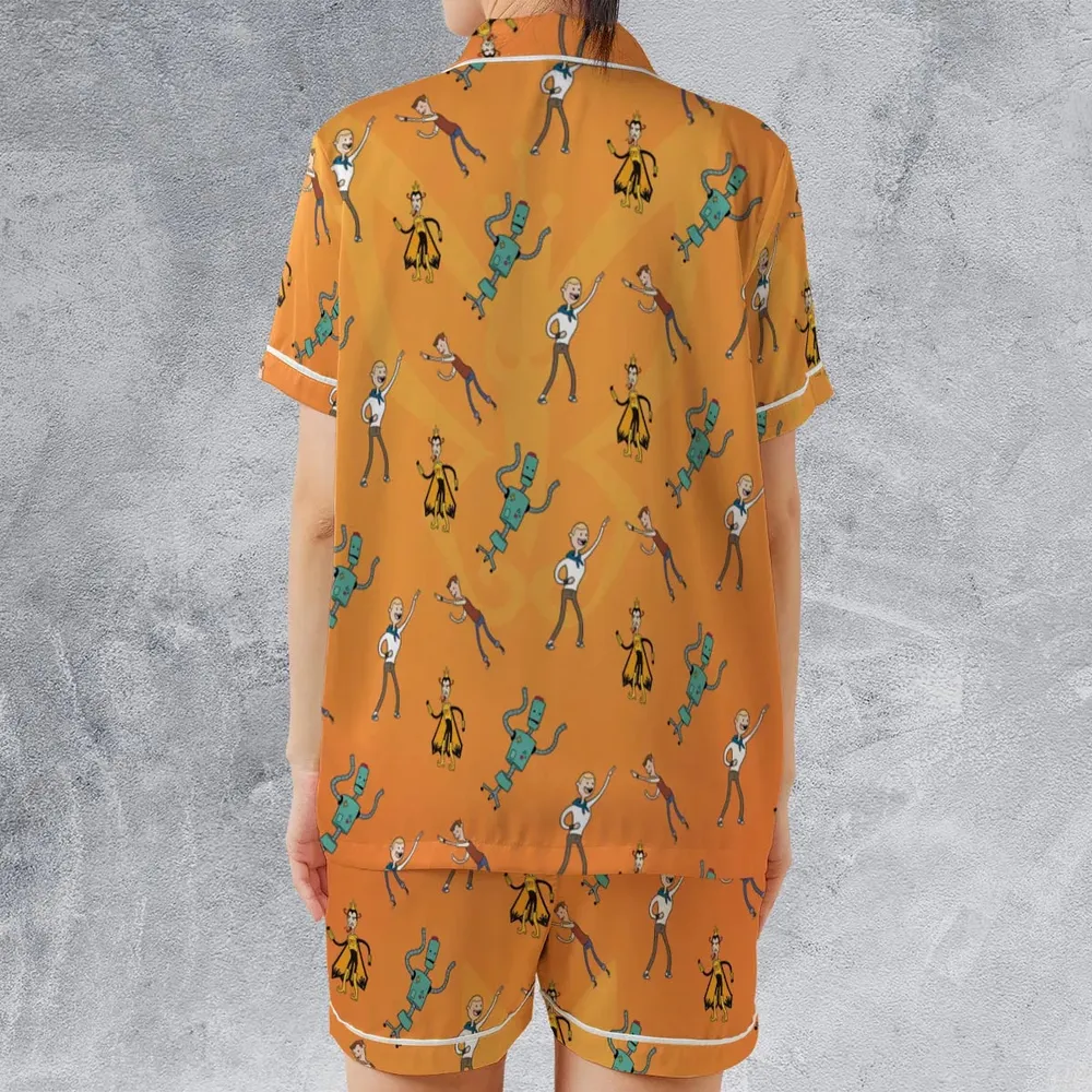 Monarch Madness The Venture Bros Adventure Time Mashup Satin Short-Sleeve Pajamas Set - 2