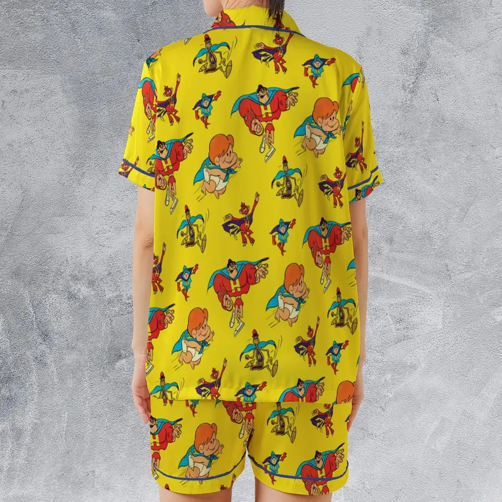 The Mighty Heroes Characters Satin Short-Sleeve Pajamas Set - 2