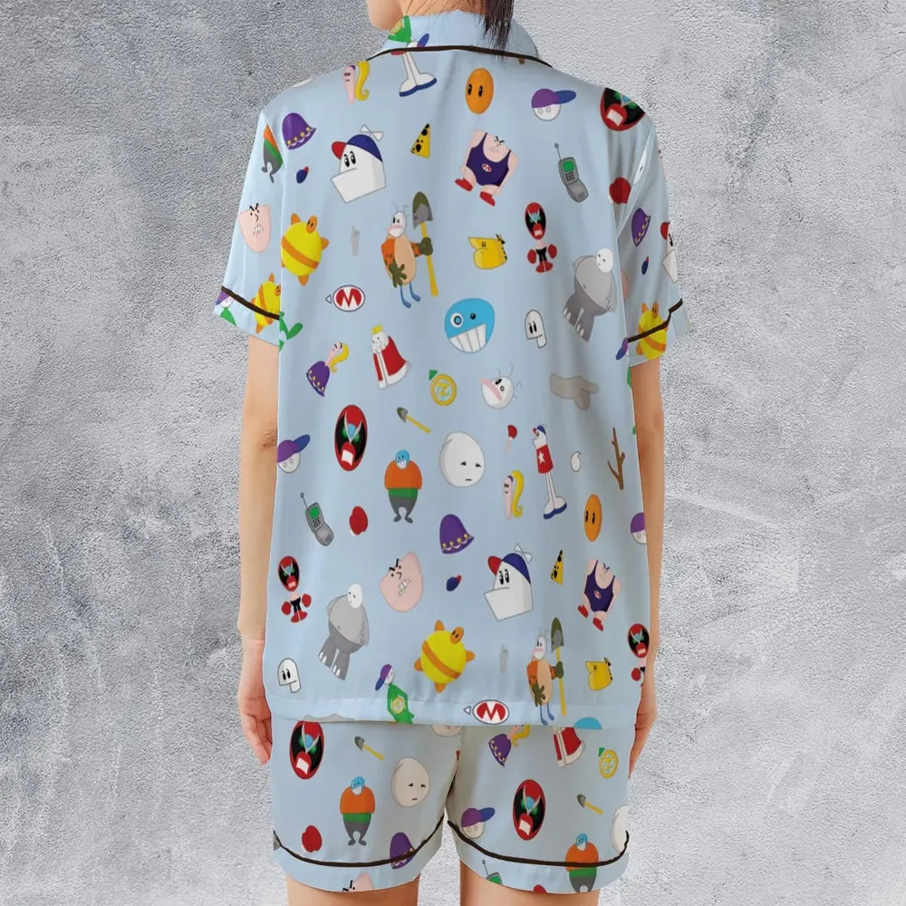 Homestar Runner Main Cast Satin Short-Sleeve Pajamas Set - 2