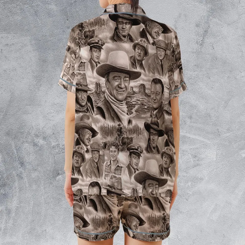 Of these Wayne Westerns Satin Short-Sleeve Pajamas Set - 2