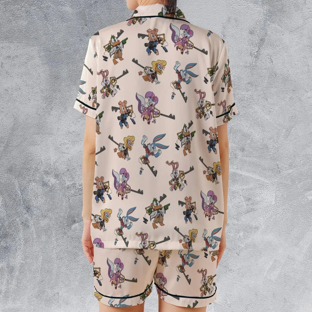 Kingdom Farce Kingdom Heart Satin Short-Sleeve Pajamas Set - 2