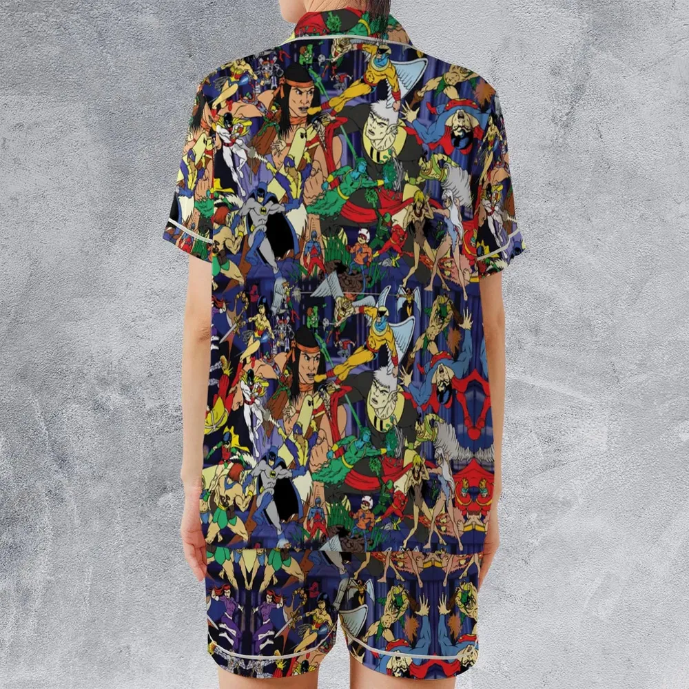 Super TV Heroes HB Satin Short-Sleeve Pajamas Set - 2