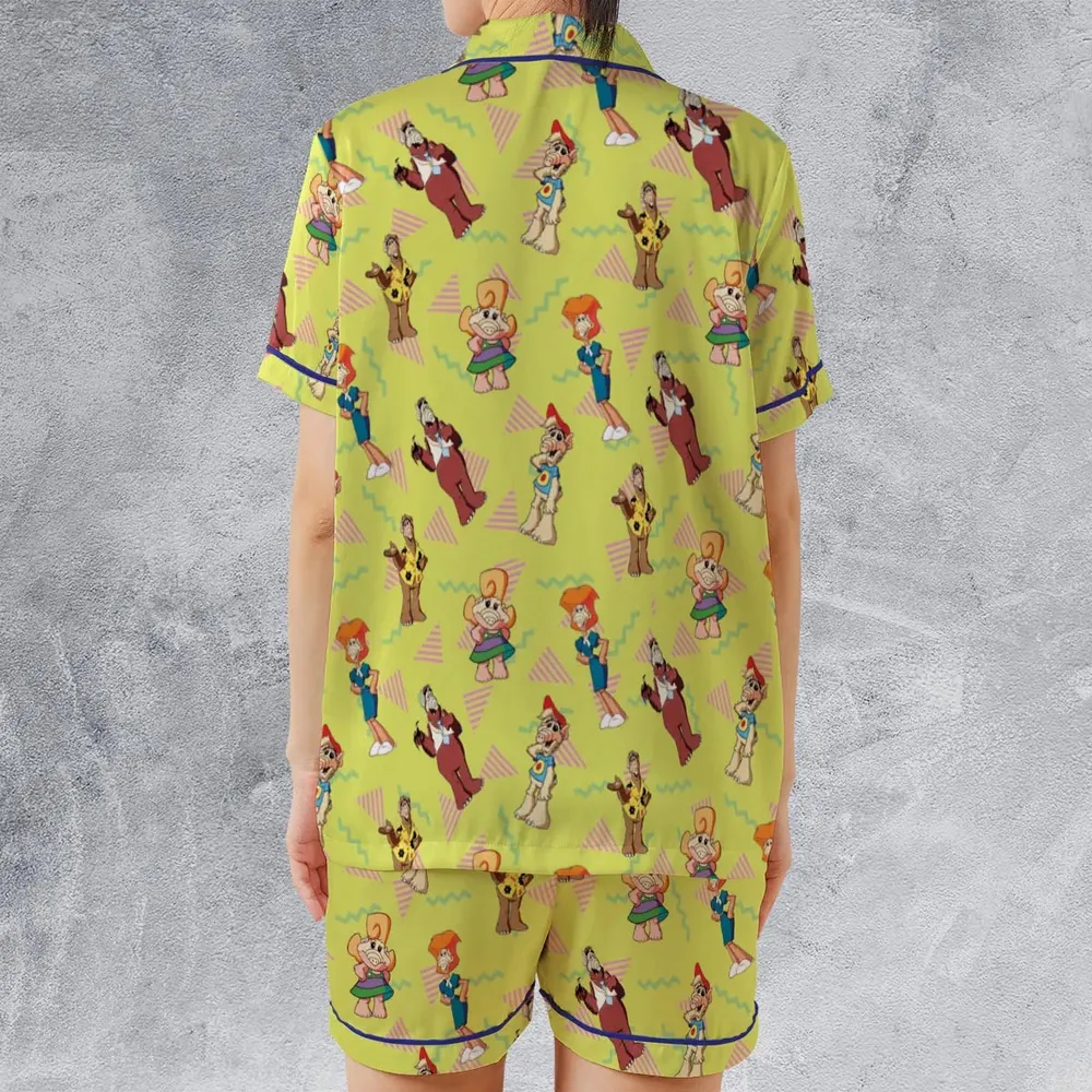 Alf Tales Characters Satin Short-Sleeve Pajamas Set - 2