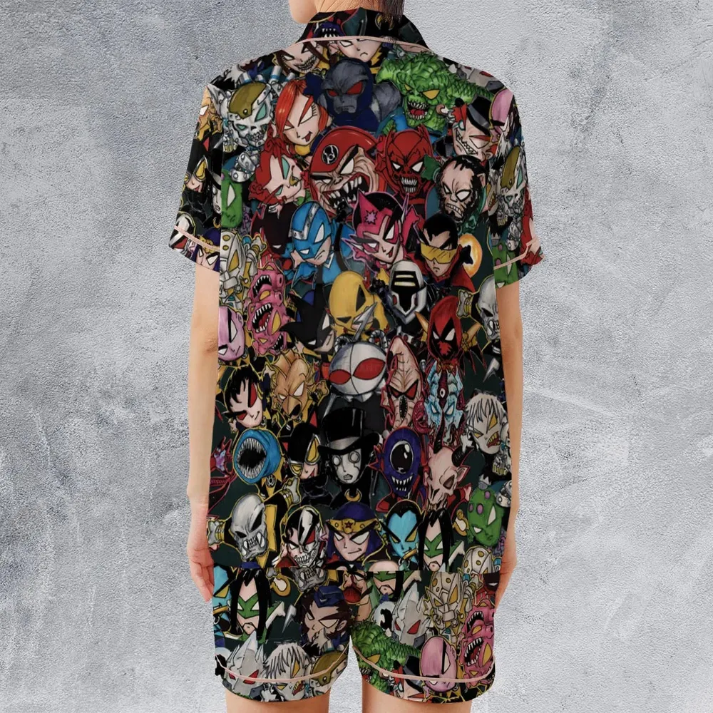 DC Villains Chibi Satin Short-Sleeve Pajamas Set - 2