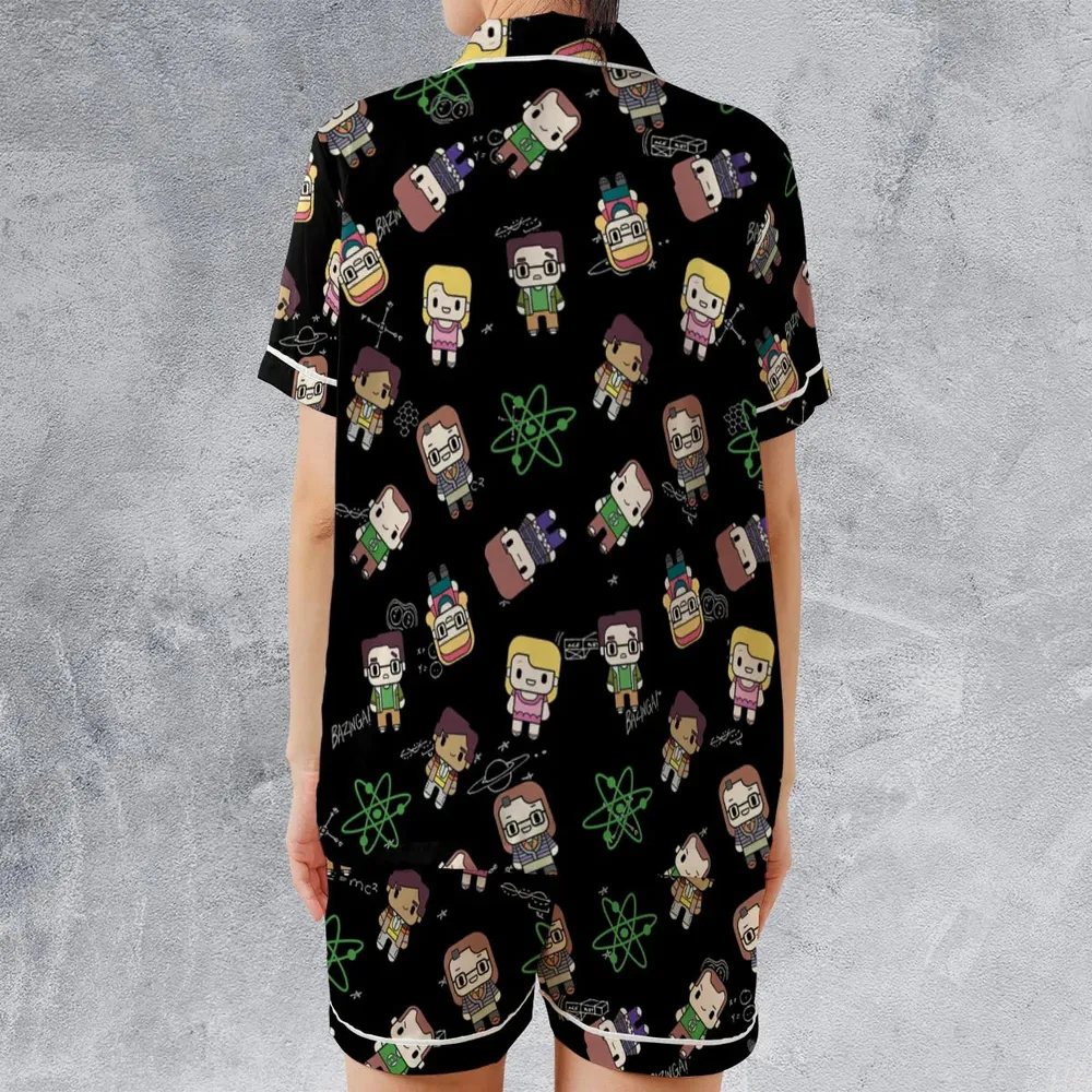 Geeky Bazinga The Big Bang Theory Satin Short-Sleeve Pajamas Set - 2
