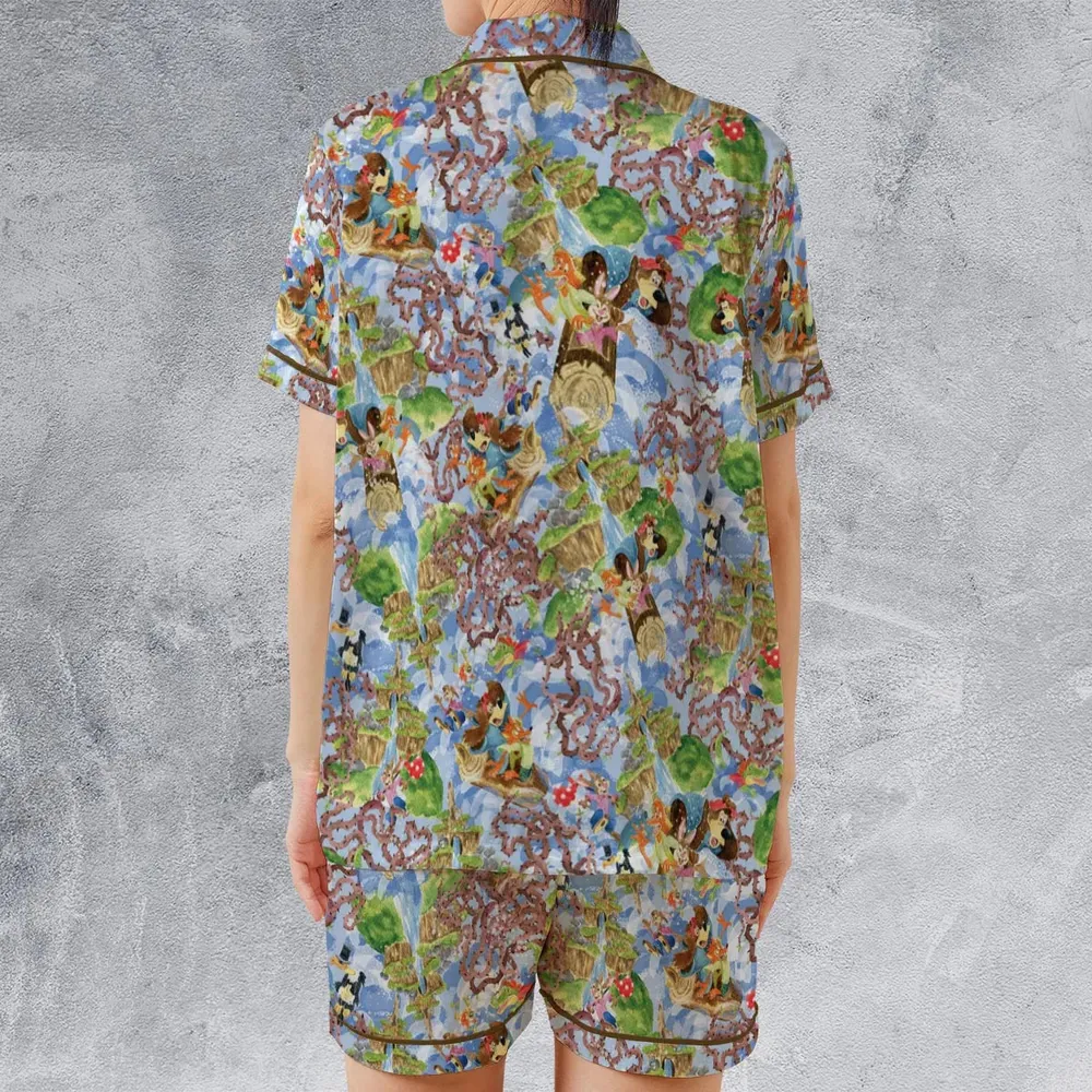 Magic Kingdom Splash Mountain Satin Short-Sleeve Pajamas Set - 2