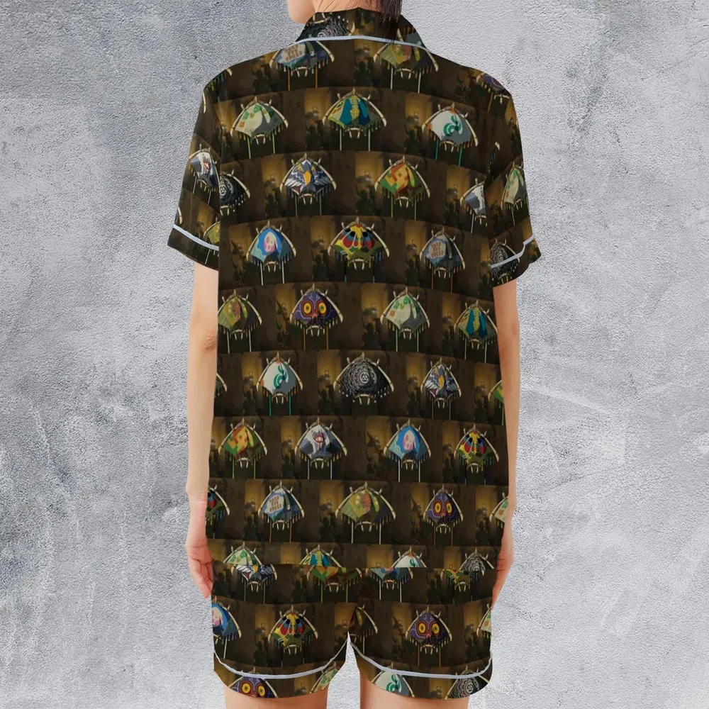 Zelda Paraglider Satin Short-Sleeve Pajamas Set - 2