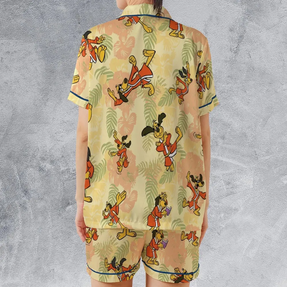 Kung Fu Dog Hong Kong Phooey Satin Short-Sleeve Pajamas Set - 2
