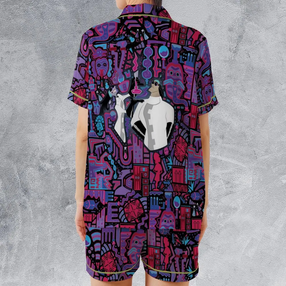Mad Science Yzma The Emperor's New Groove Satin Short-Sleeve Pajamas Set - 2