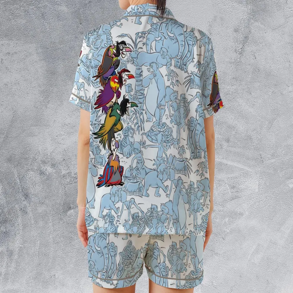 The Vultures The Jungle Book Satin Short-Sleeve Pajamas Set - 2