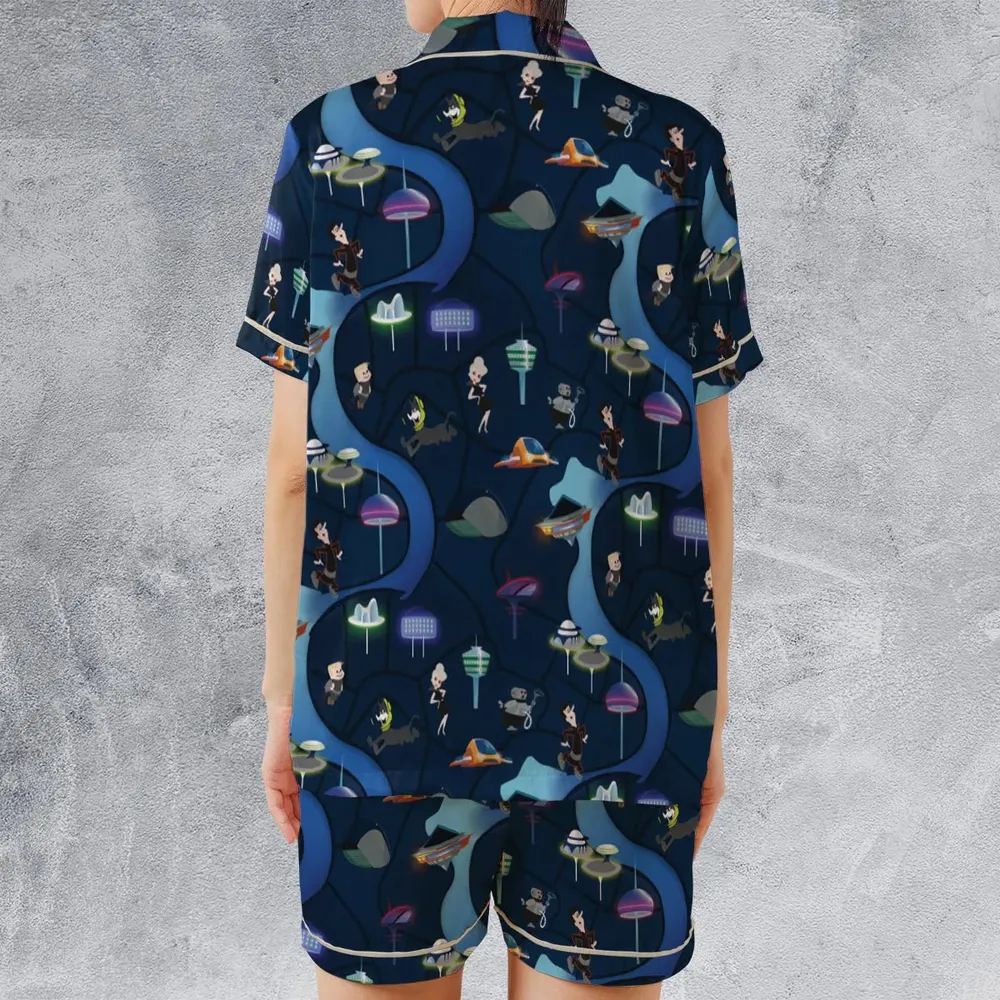 City of The Future The Jetsons Satin Short-Sleeve Pajamas Set - 2