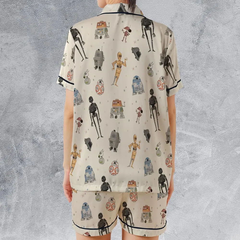 Droid Life SW Satin Short-Sleeve Pajamas Set - 2