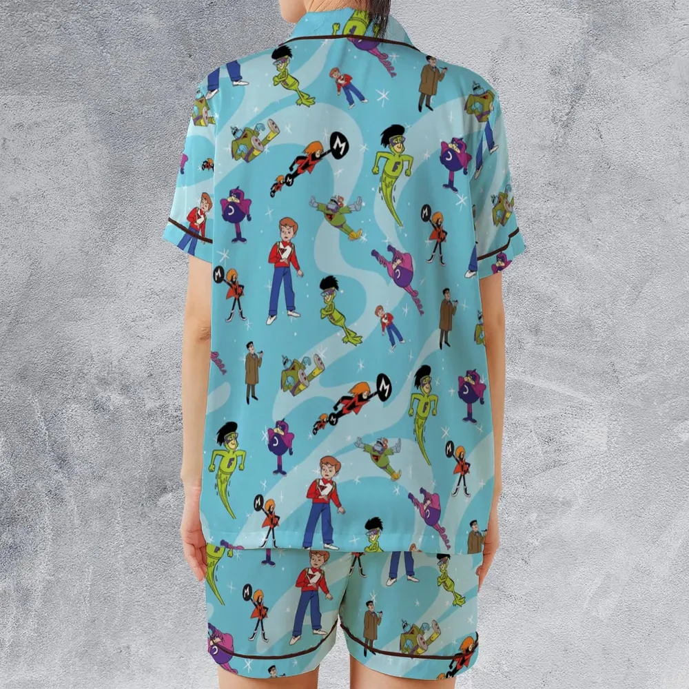 Frankenstein Jr. And The Impossibles Satin Short-Sleeve Pajamas Set - 2