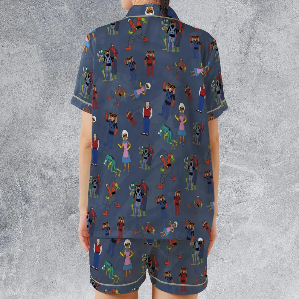 The Brak Show Characters Satin Short-Sleeve Pajamas Set - 2