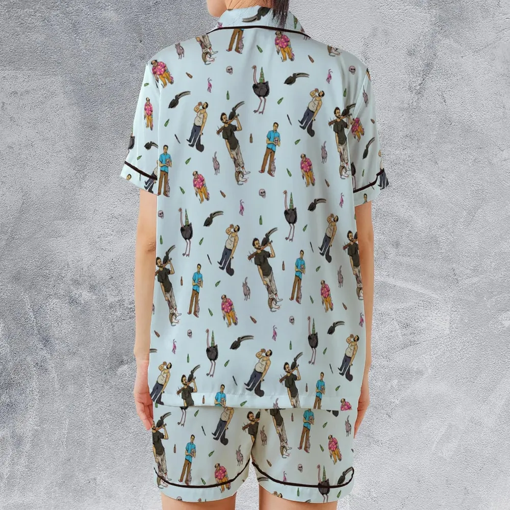 Count Duckula Characters Satin Short-Sleeve Pajamas Set - 2