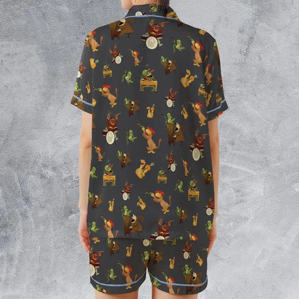 River Bottom Dr. Teeth and the Electric Mayhem Satin Short-Sleeve Pajamas Set - 2
