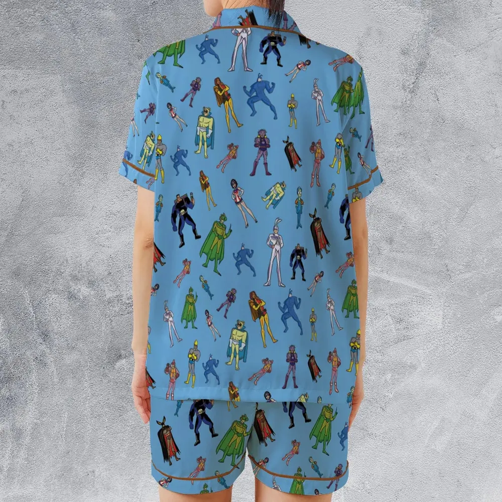 The Tick and Friends Satin Short-Sleeve Pajamas Set - 2