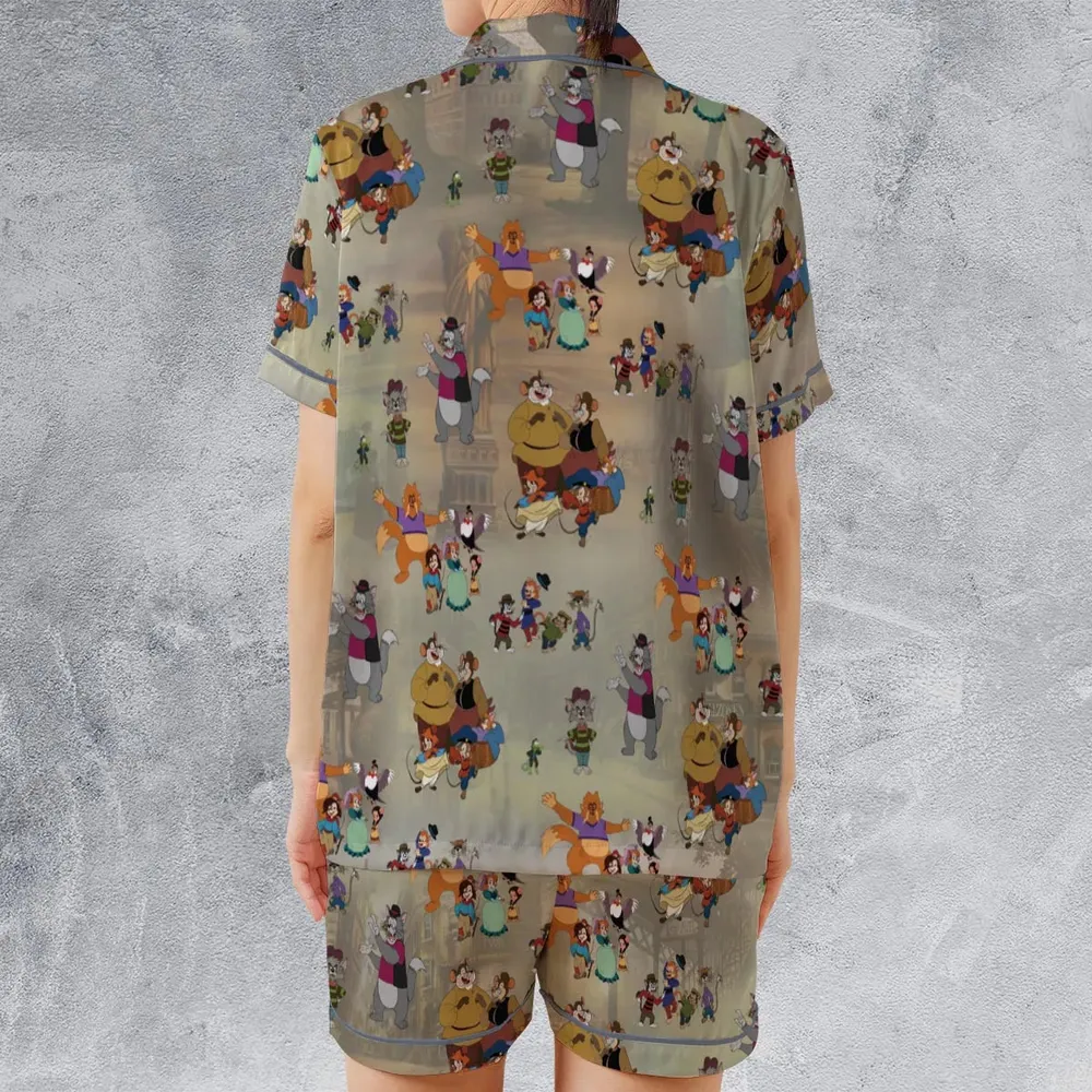 Somewhere Out There An American Tail Satin Short-Sleeve Pajamas Set - 2