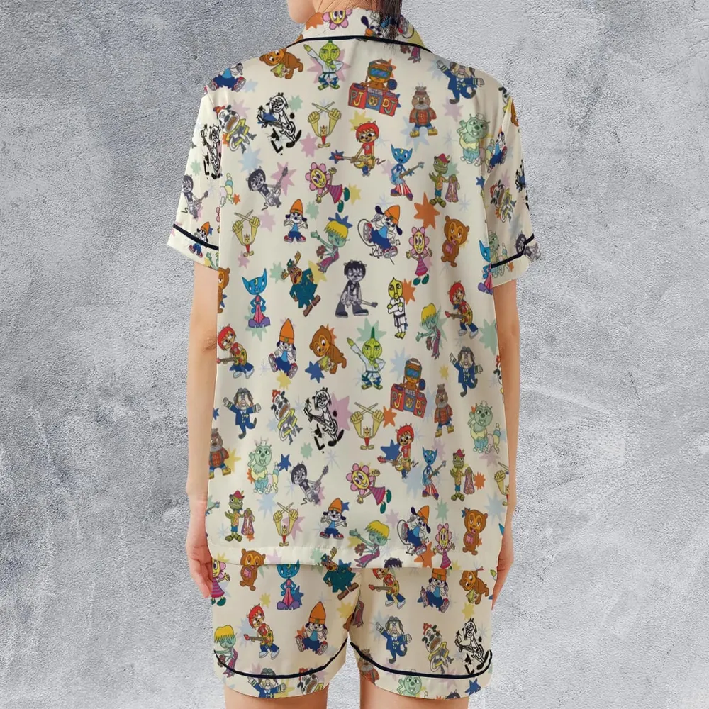 Parappa the Rapper Characters Satin Short-Sleeve Pajamas Set - 2