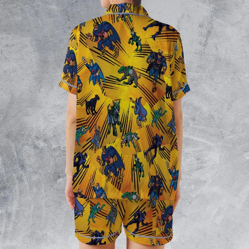 Blue Falcon and Dynomutt Satin Short-Sleeve Pajamas Set - 2