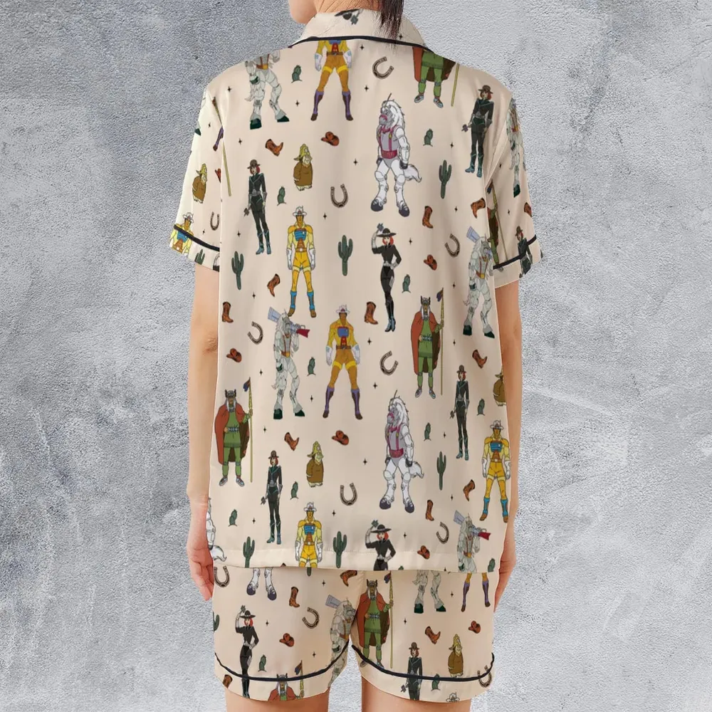 Western Bravestarr Characters Satin Short-Sleeve Pajamas Set - 2