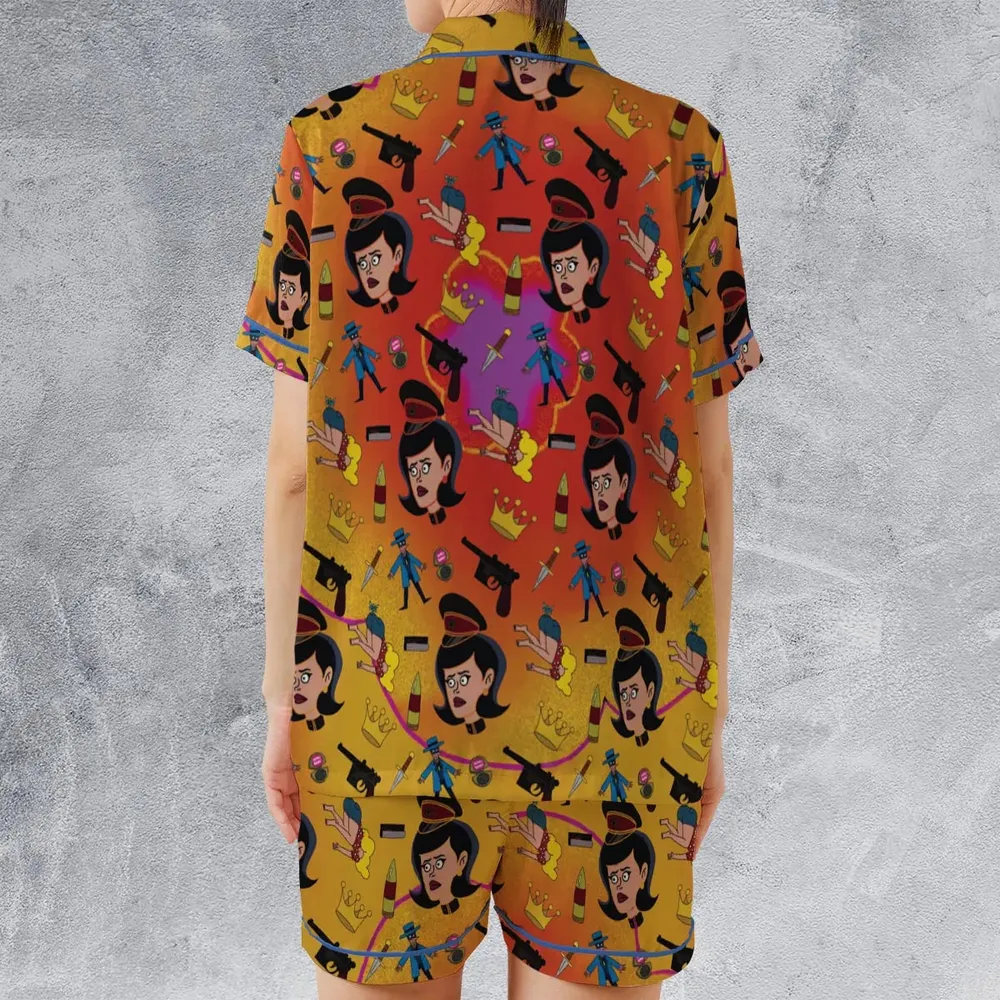 Dr. Girlfriend The Venture Bros Satin Short-Sleeve Pajamas Set - 2