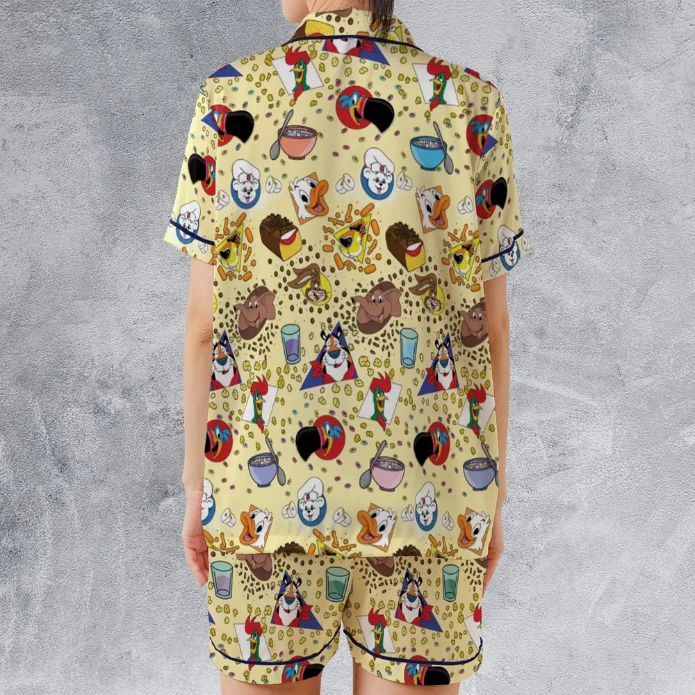 Bimbo Cheetos Cereal Mascot Satin Short-Sleeve Pajamas Set - 2
