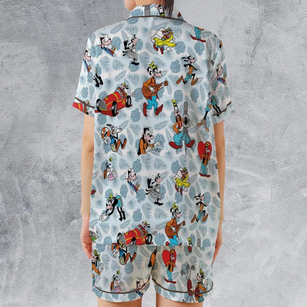 Goofy Be Mine Satin Short-Sleeve Pajamas Set - 2