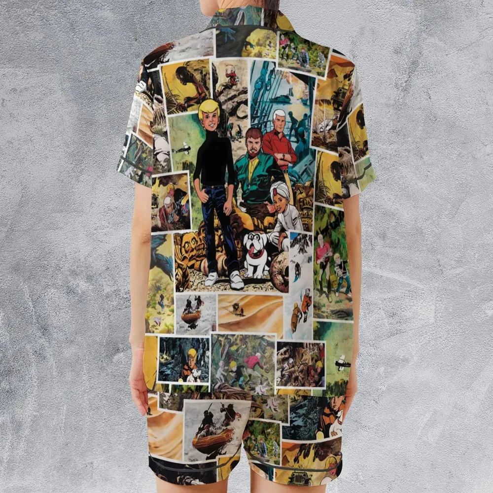 Quest's Adventure Satin Short-Sleeve Pajamas Set - 2