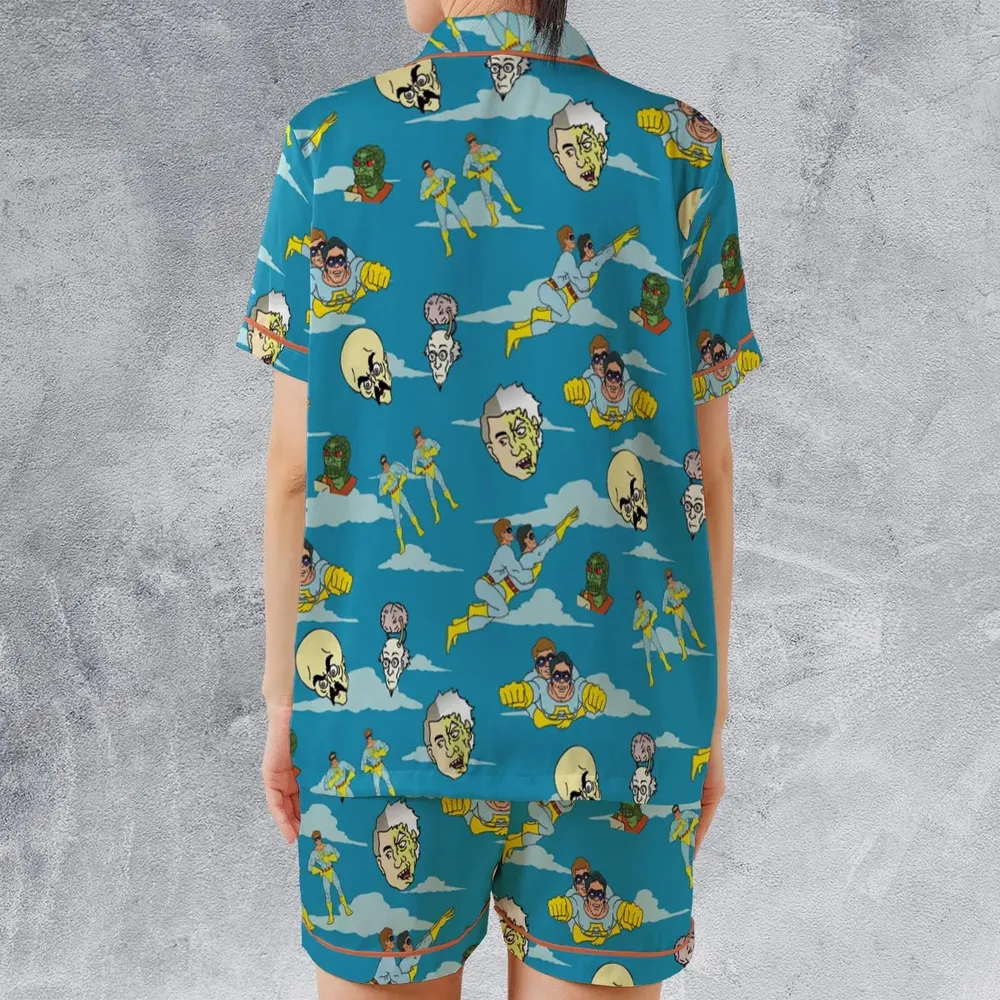 The Ambiguously Gay Duo Characters Patterns Satin Short-Sleeve Pajamas Set - 2