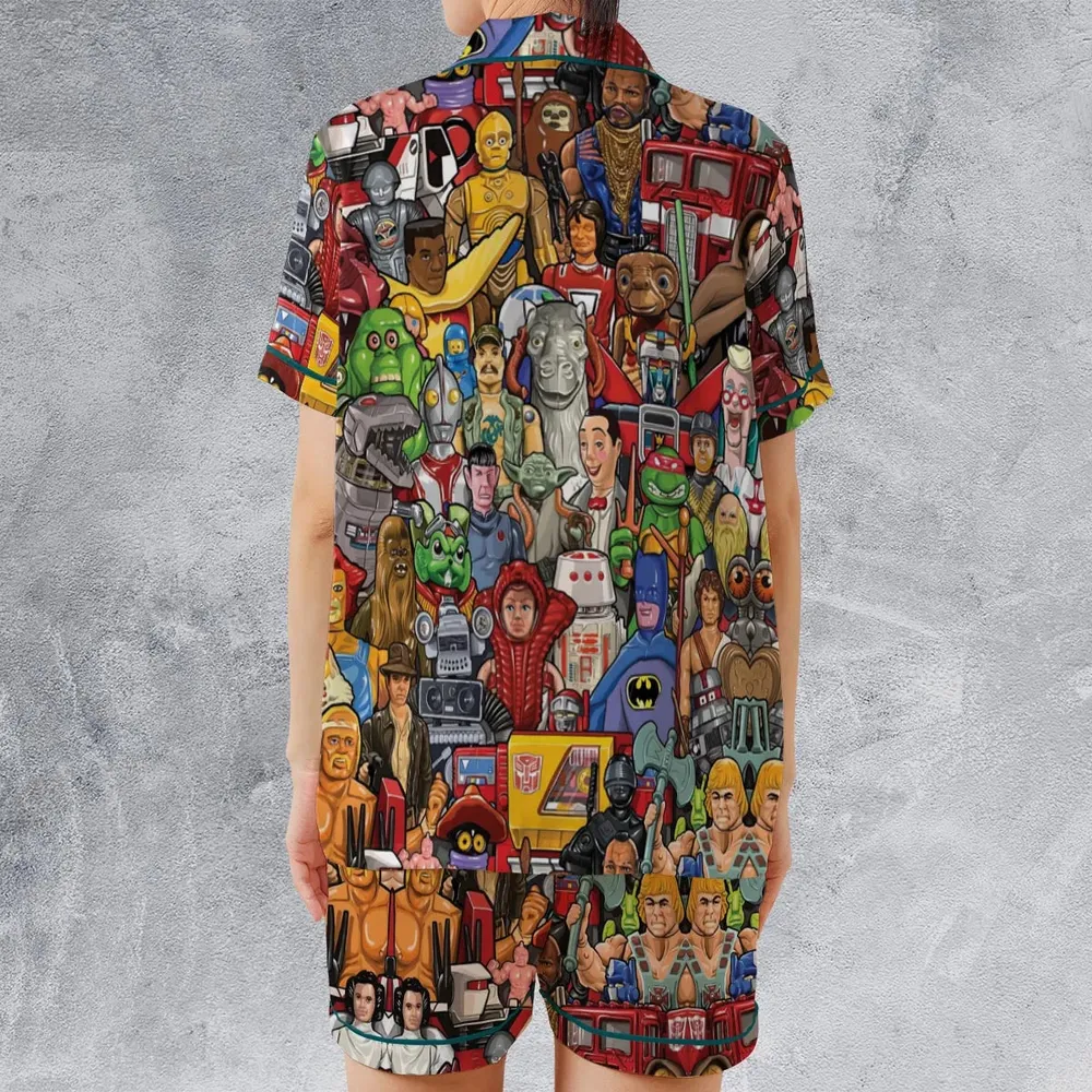 The Best Obscure 80s Toy Lines Satin Short-Sleeve Pajamas Set - 2