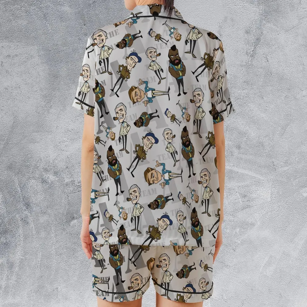The A-team Characters Series Satin Short-Sleeve Pajamas Set - 2