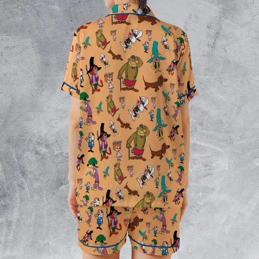 The Magilla Gorilla Show Characters Satin Short-Sleeve Pajamas Set - 2