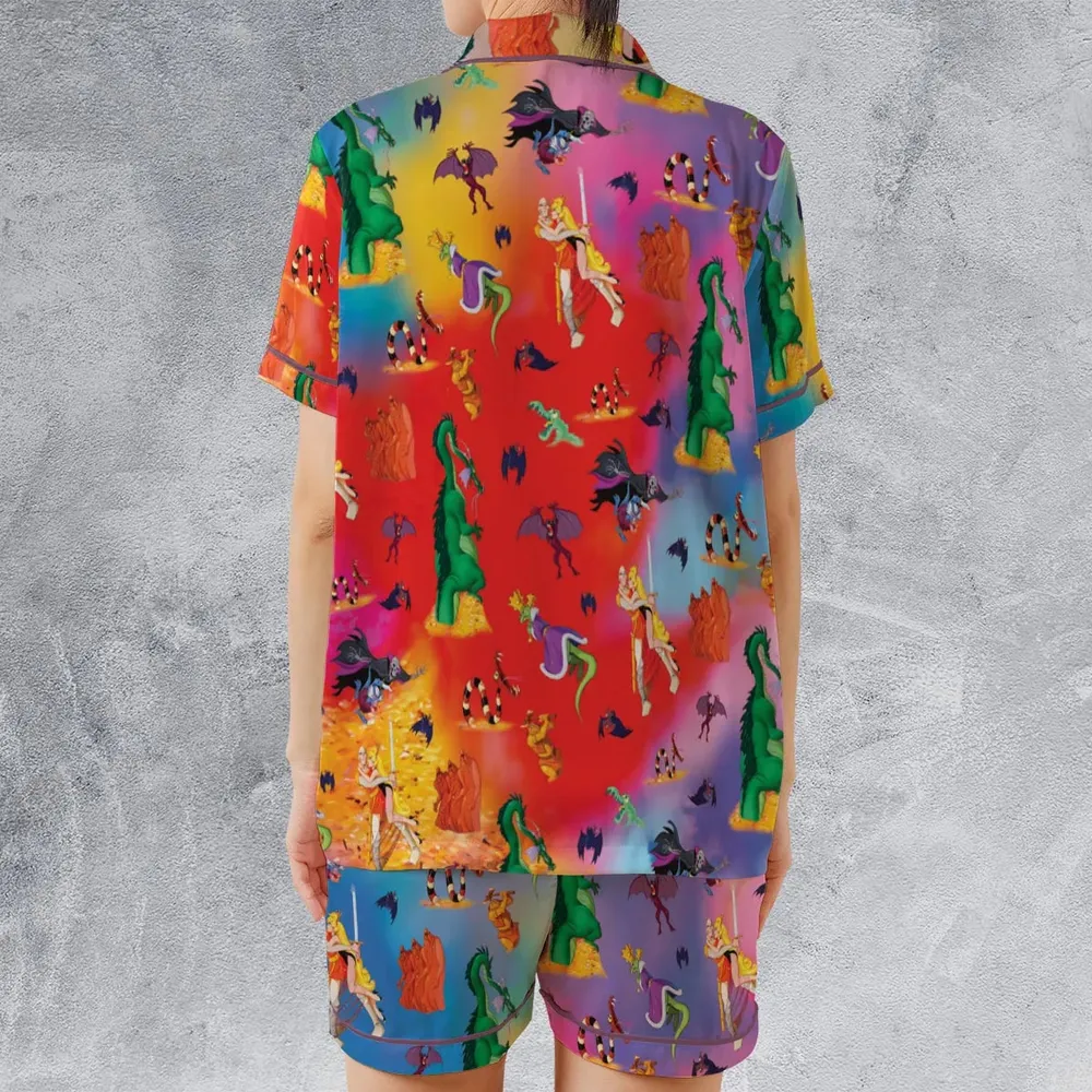 Dragon's Lair Characters Satin Short-Sleeve Pajamas Set - 2