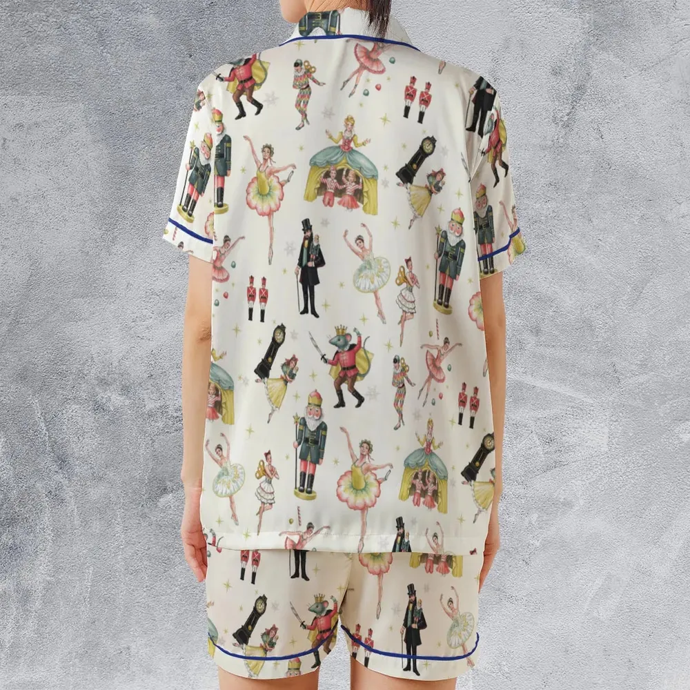 Plum Fairy for Holiday The Nutcracker Satin Short-Sleeve Pajamas Set - 2